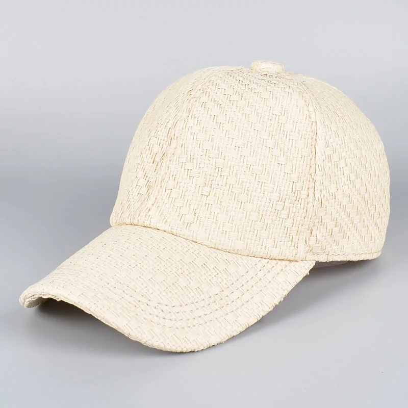 Summer Baseball Cap Men Women Straw Sun Hat New 2026 Fashion Black White Dad Truckers Hat Snapback Caps Male