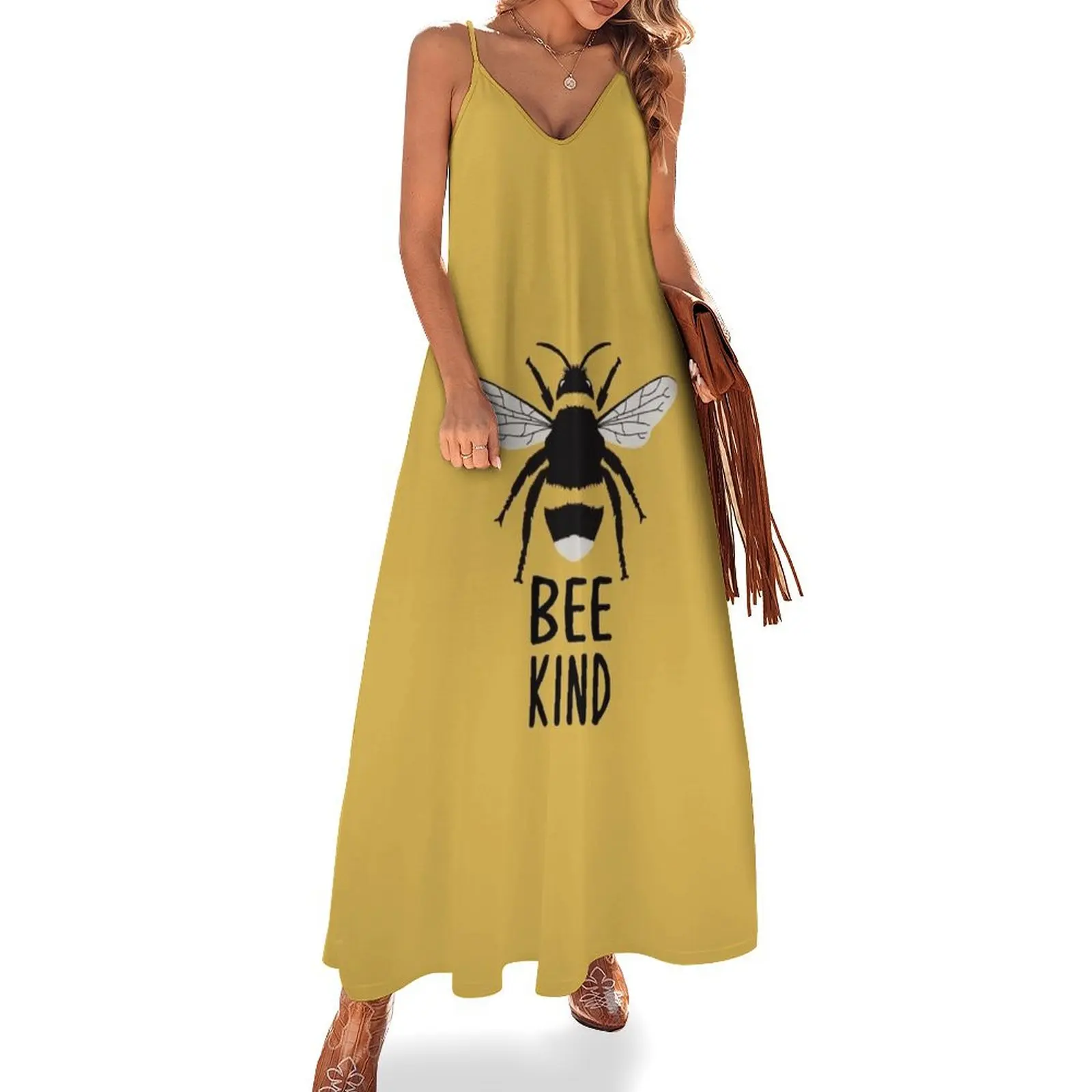 

Bee kind Sleeveless Dress dresses for prom Woman fashion women's summer clothing 2025 Women's dress