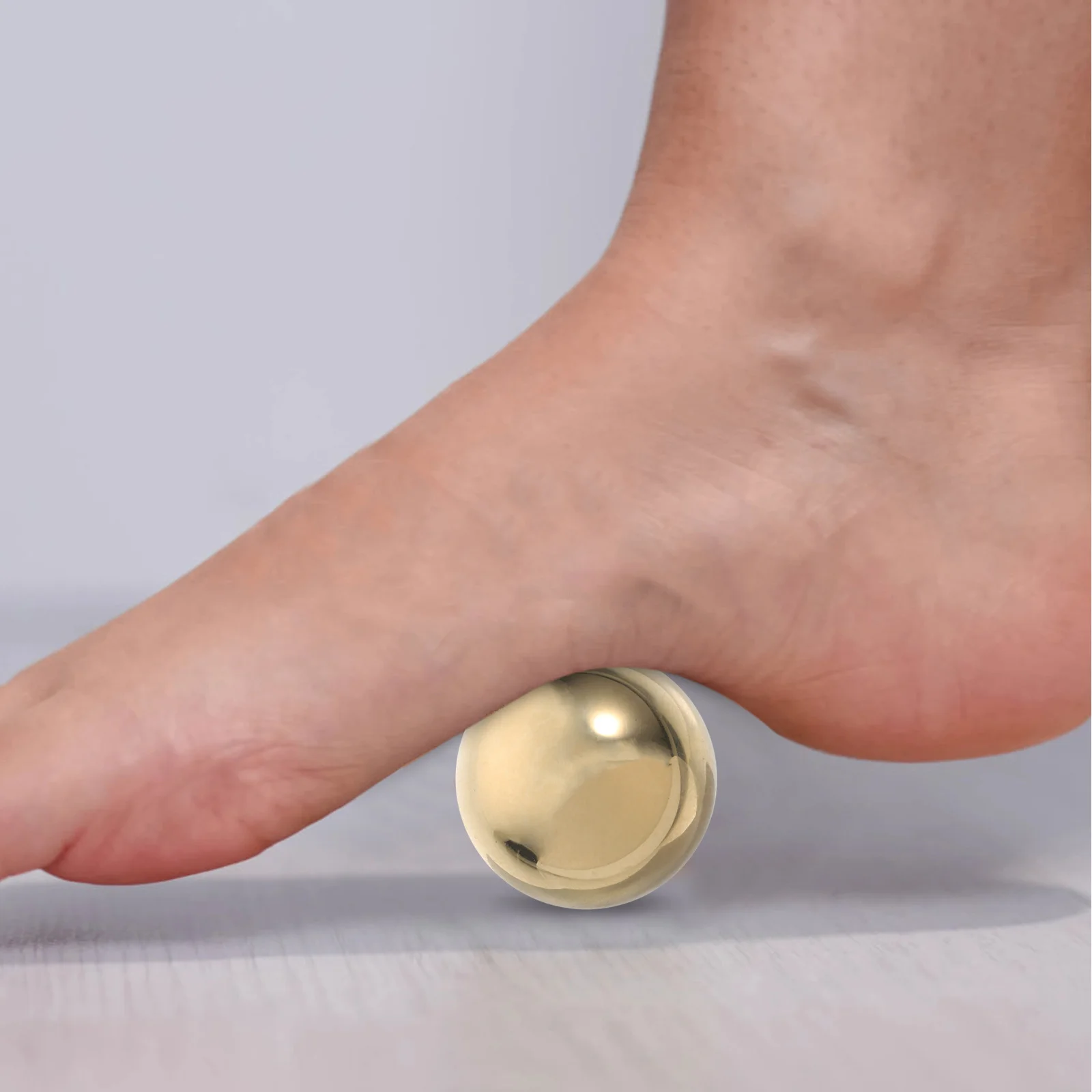 2 قطعة كرات اليد النحاسية 40 مللي متر مرآة إنهاء المجالات الزخرفية للمنزل الصالة الرياضية الذهب اللون اليد ممارسة الكرة #4