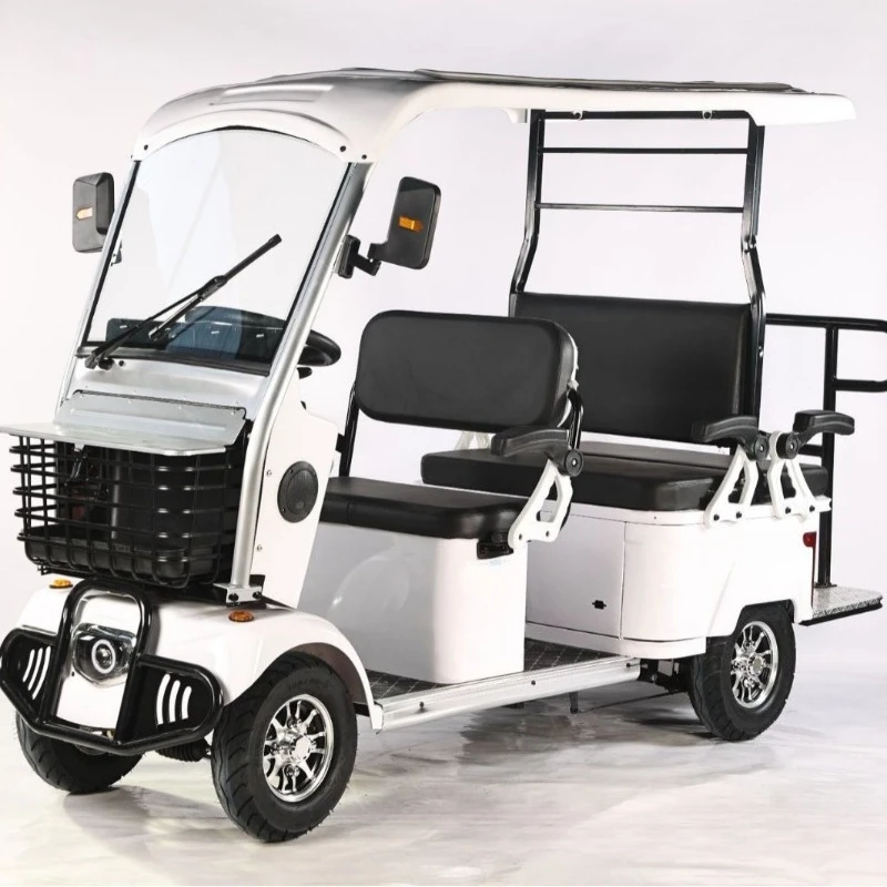 Electric four-wheeler household small pick-up and drop-off children with shed