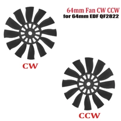 QX-MOTOR nuova lama a 12 foglie cw ccw 64mm per accessori per secchi per tubi di trasmissione con catetere EDF da 64 mm