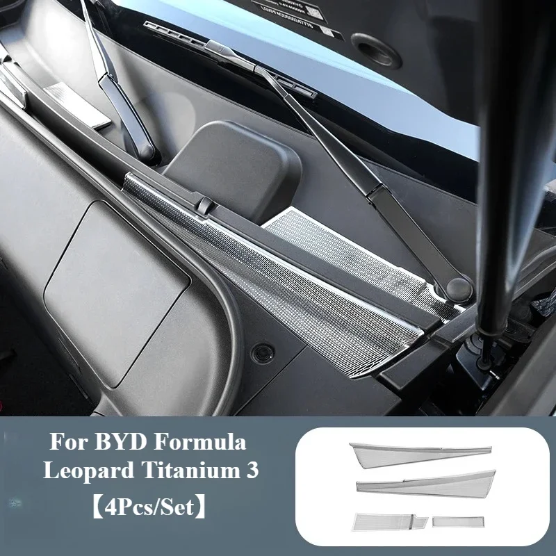 

4Pcs Car Insect-proof Net for BYD Formula Leopard Titanium 3 Front Engine Anti-blocking Protective Cover Dust-proof Bug Shields