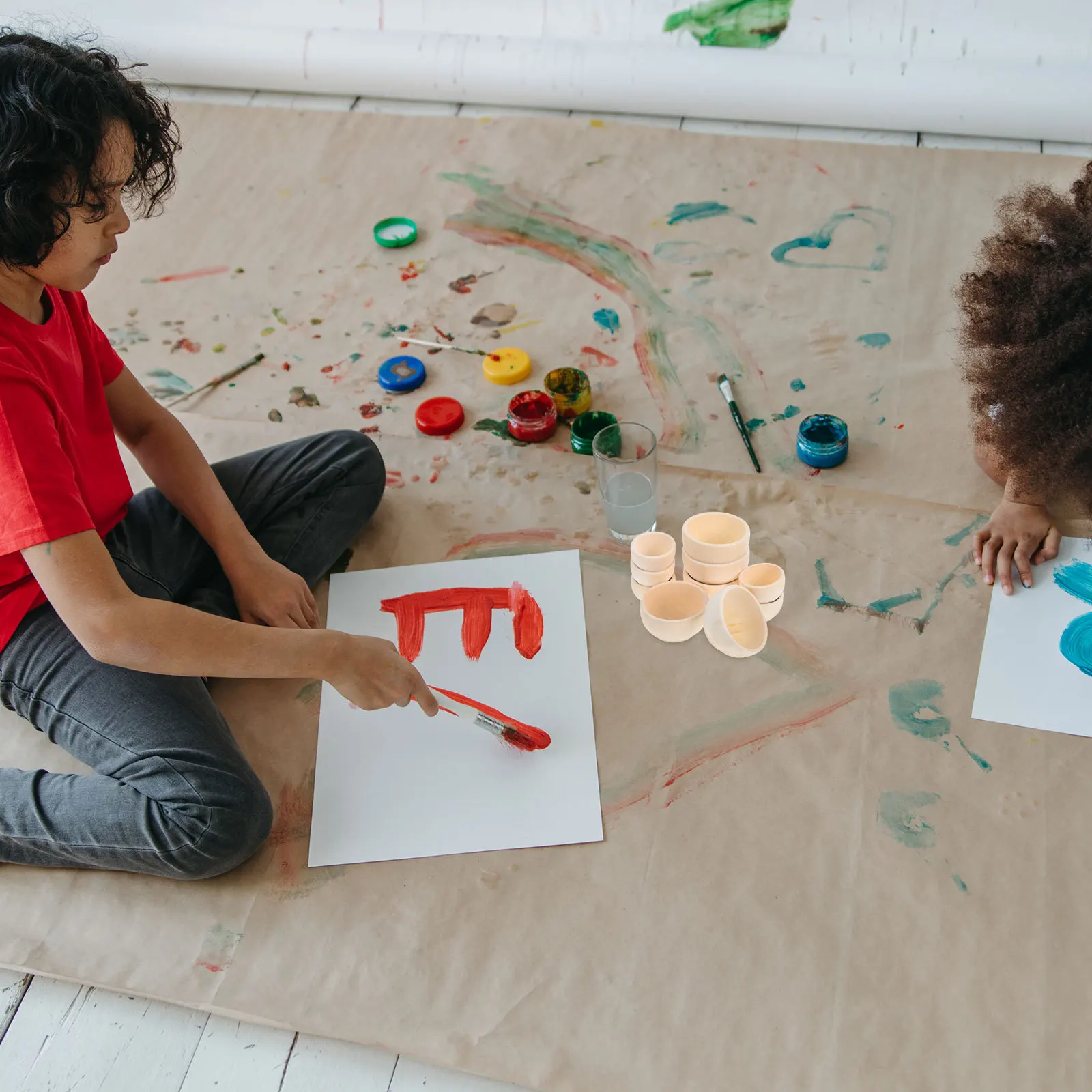 

10Pcs Unfinished Wooden Bowls Small DIY Craft Bowls for Drawing Painting Decorative Home Accents Natural Wood Bowl Set