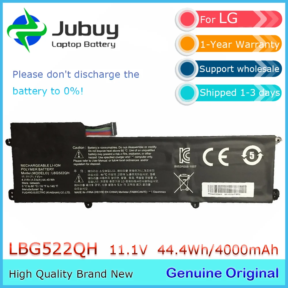 LBG522QH 11.1V 44.4Wh Original Laptop Battery for LG Xnote Z350-GE30KB Z360 Z360-GH60K Full HD Ultrabook