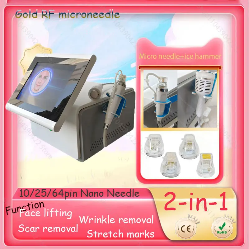 2-в-1 RF микроигла для удаления морщин на лице