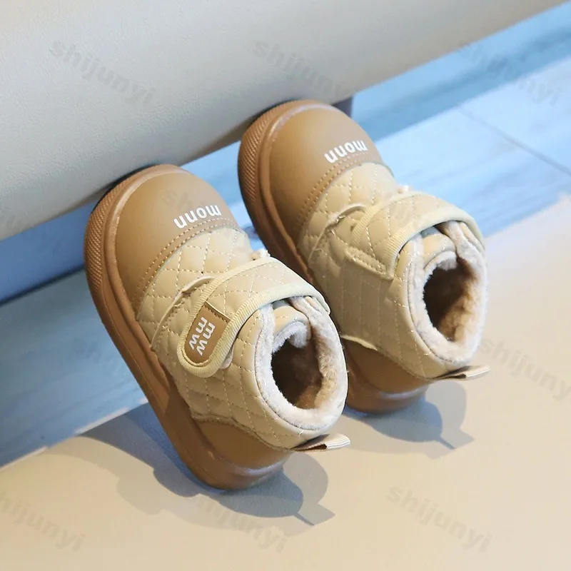 الشتاء الطفل الثلوج الأحذية 2025 الأطفال في الهواء الطلق الدافئة أفخم الأحذية القطنية طفل لينة سوليد عدم الانزلاق مريحة الباردة برهان الأحذية #2