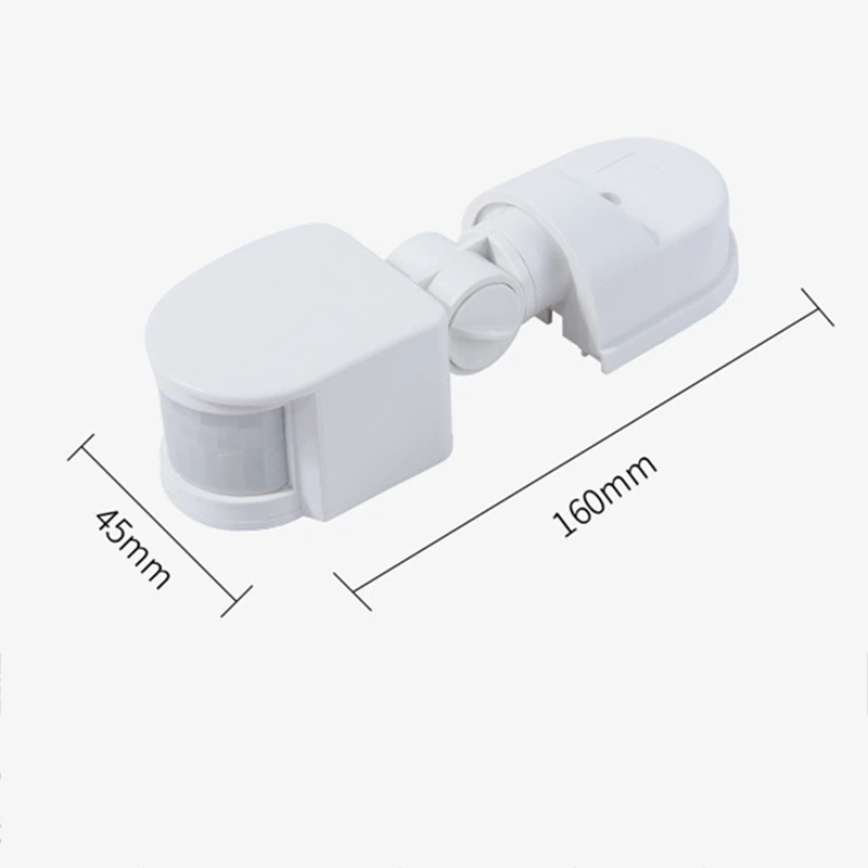 적외선 모션 센서 AC110V-240V 조절식 센서 스위치, PIR 바디 모션 센서, 다중 시나리오 (흰색)