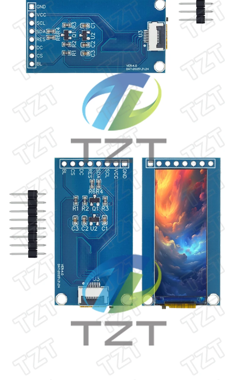 1/3 Stück 1,45 Zoll TFT LCD Bildschirm Display Modul GC9107 Kleiner Bildschirm 60*160 Modul LCD Vollbild SPI Farbbildschirm für Arduino – Detail 4