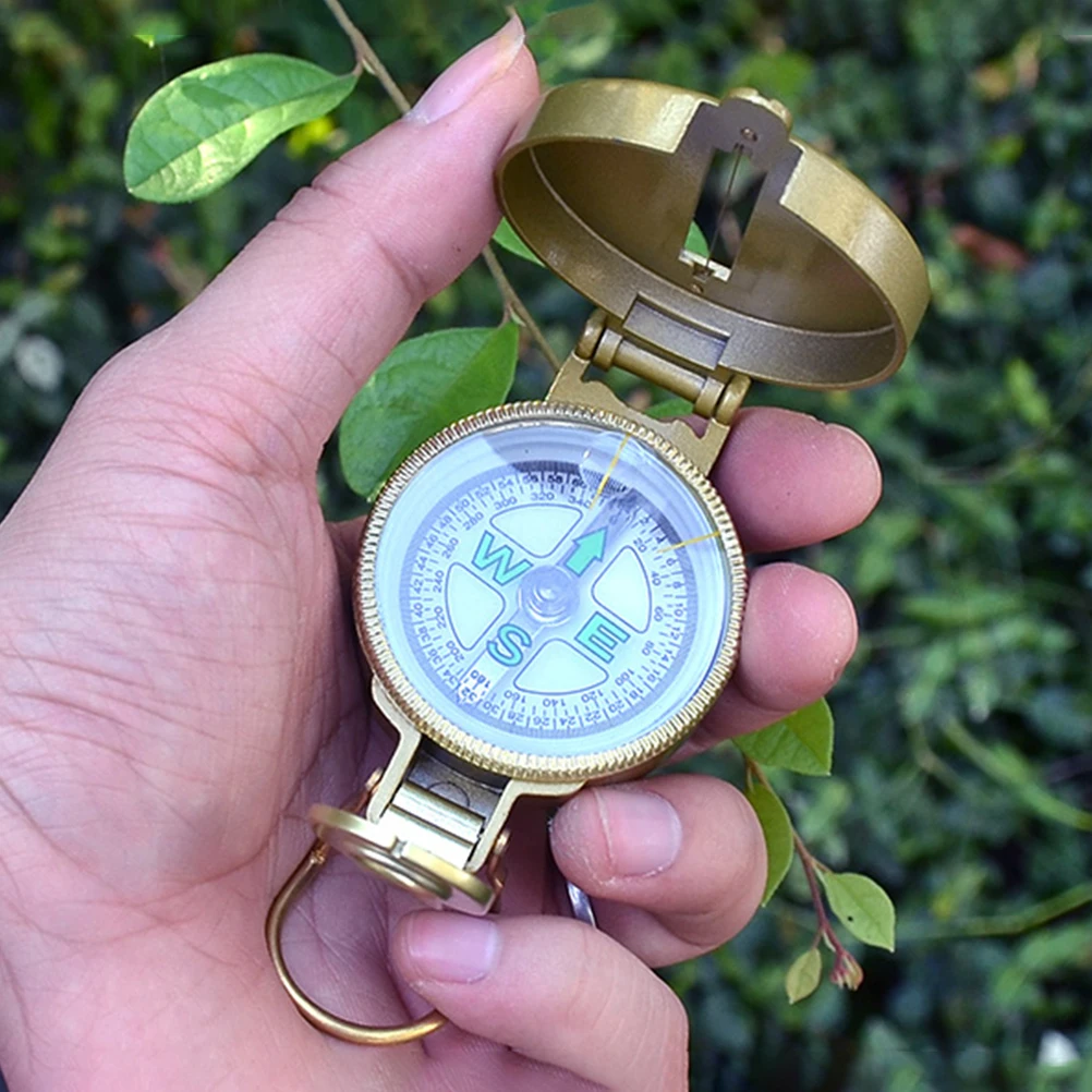 

Compass Hanging Buckle Zinc Alloy ABS Copper Portable Survival Hiking Pocket Camping Lightweight Compact Gifts