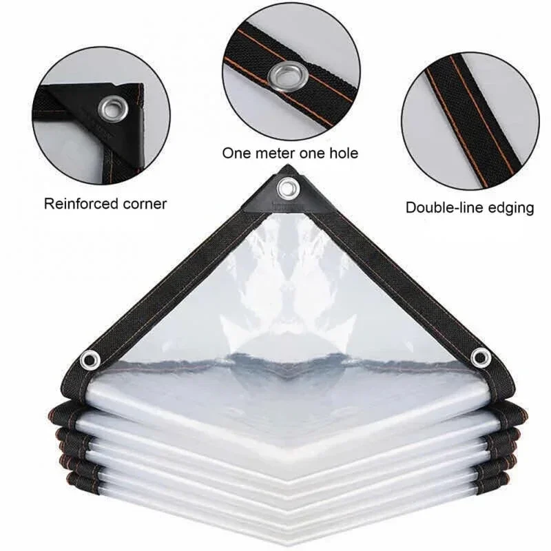 New Transparent rainproof shading cloth tarpaulin Lightweight waterproof tarpaulin cover tarpaulin transparent rainproof cloth