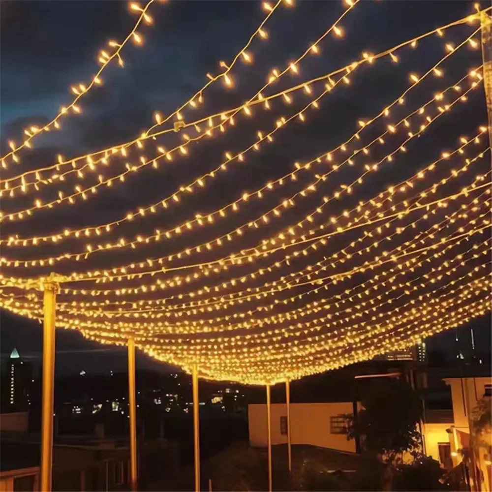 Guirxiété lumineuse LED extérieure pour la décoration de Noël, guirlandes lumineuses pour la fête, les vacances, le mariage, 20m, 10m