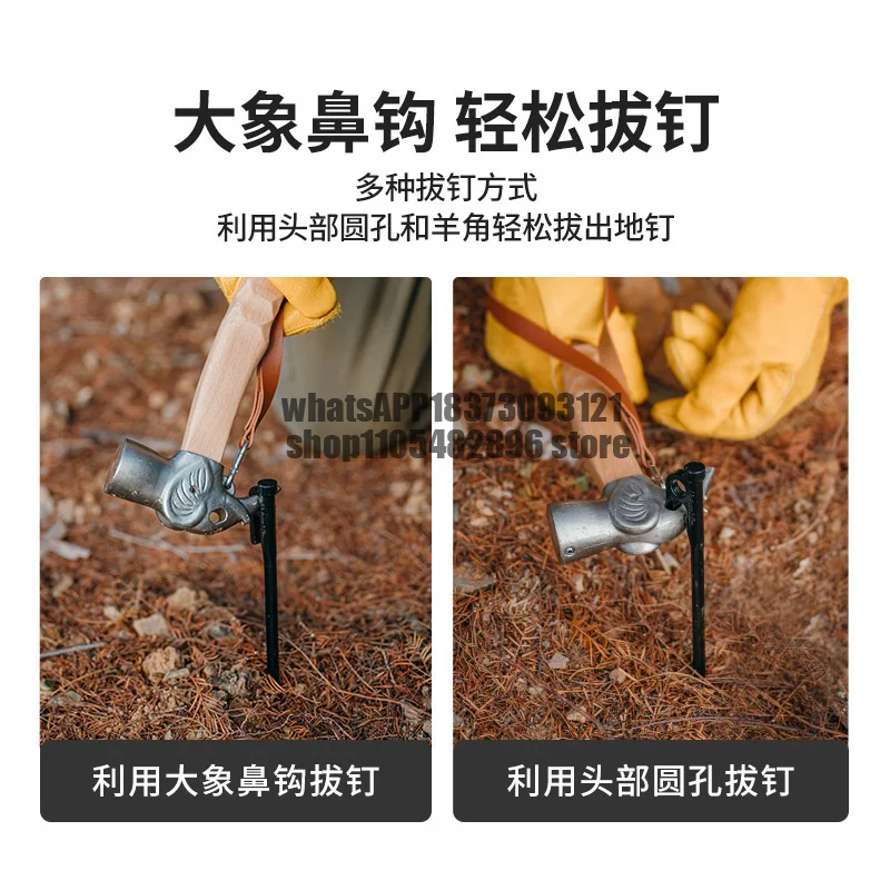 Naturehike 2023 New Multi-functional Camp Hammer Outdoor Camping Equipment Tent Nail Hammer Stainless Steel Hammer