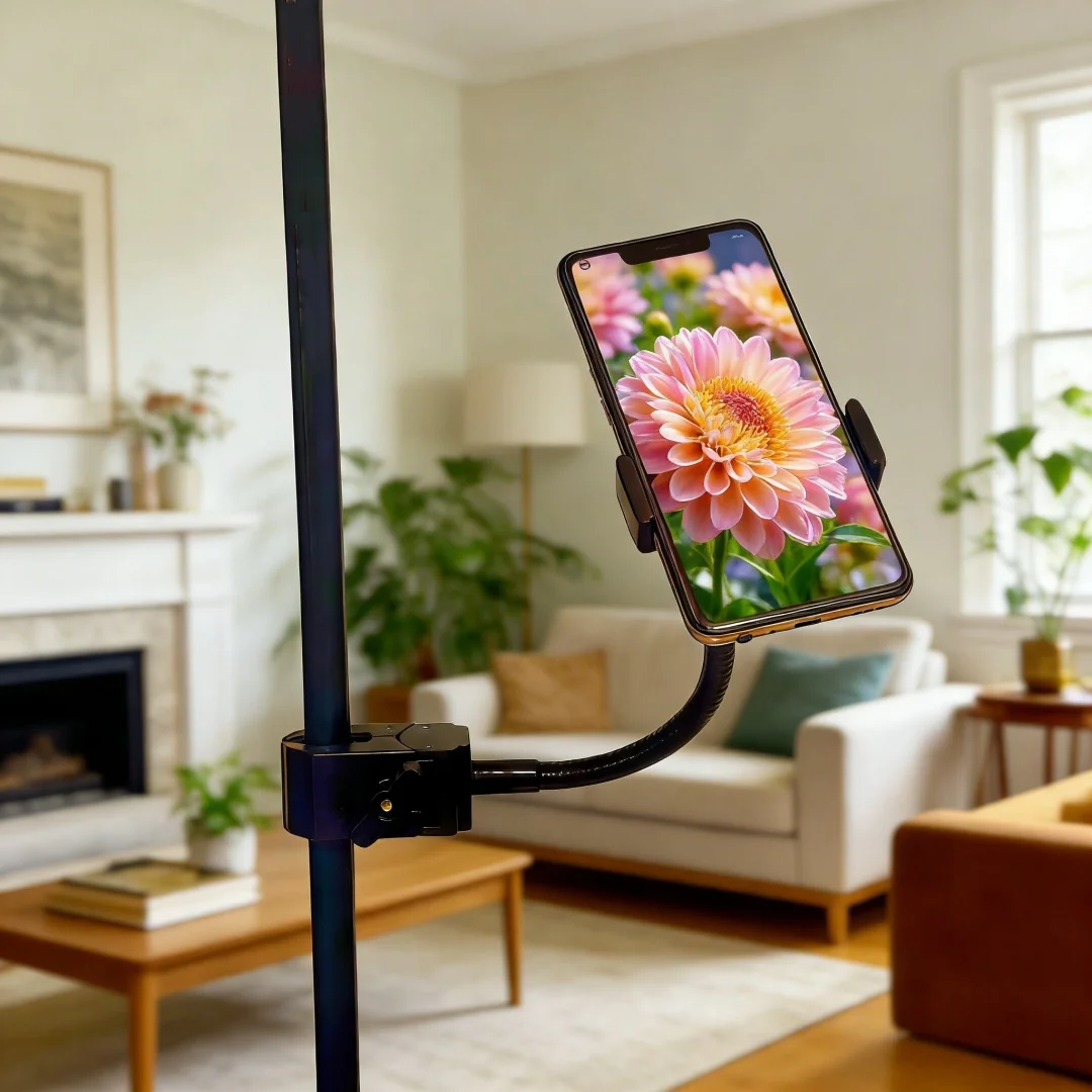 

Smiley Face Clip + Flexible Tube + Phone Holder