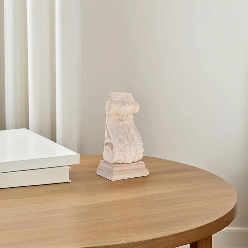 

European Style Wooden Corbel Decorative Carved Small Wall Mounted Ornamental Wood Corbel Unpainted Large Corbels