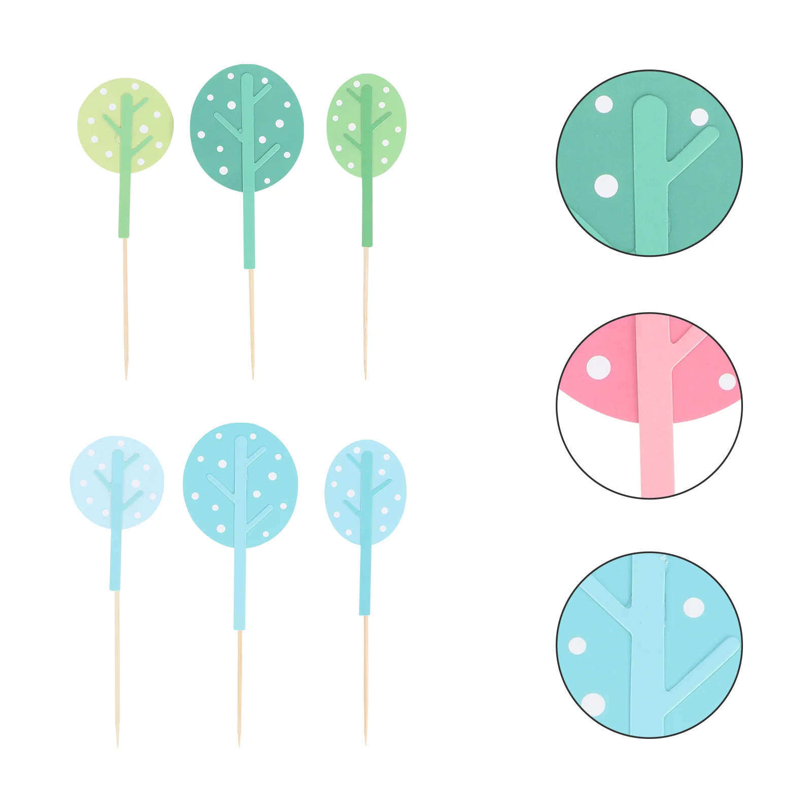 

9Pcs Cupcake Tree Toppers Creative Felt Cake Decoration Party Supplies Perfect for Christmas Gathering Photo Prop Forest Theme