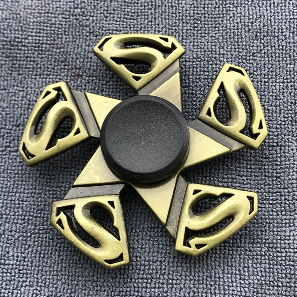 

Metal Fidget Gyro Toy Brass Color Zinc Alloy Metal Hand Spinner Dice Exterior Smooth Spiner Gyro Toy Kid ADHD Anxiety