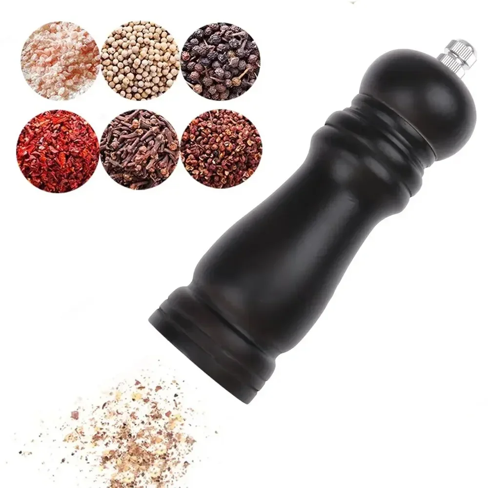 Creative Grinder Black Pepper Mill Dutch Wood Tools Kitchen Cooking BBQ Tools  Grinding Seasoning Bottle  Salt Mills Tools