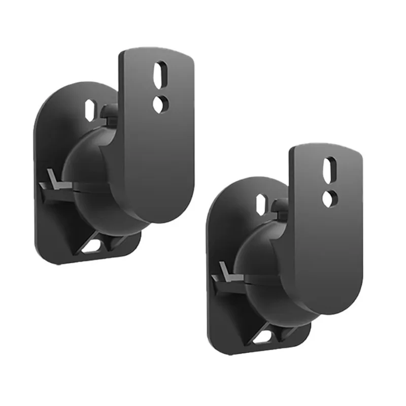 2PCS Speaker Wall Mount Bracket Adjustable Swivel Tilt Surround Sound Holder Rotation Stand Universal Accessories