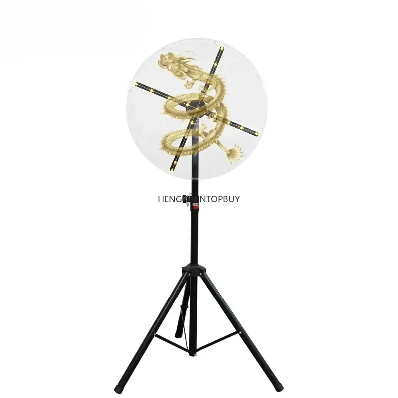 Outdoor Advertising Floor Holographic Projection 3d Hologram Display Led Fan With Waterproof Cover