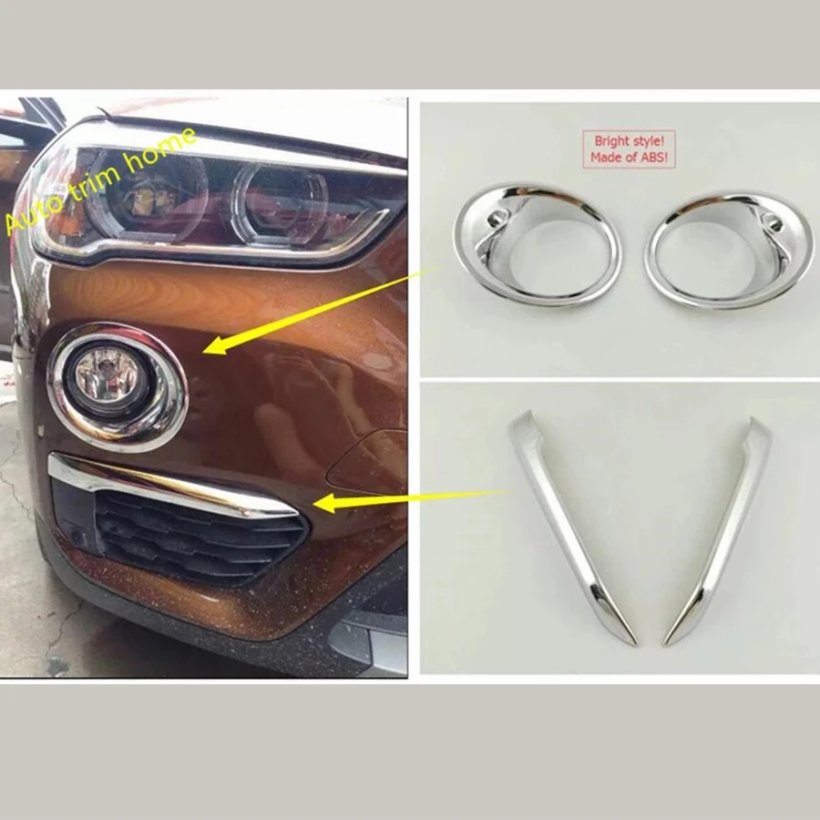 

Front / Rear Fog Lights Lamps Eyebrow Decoration Strips Cover Trim Fit For BMW X1 F48 2016 - 2019 Exterior Accessories