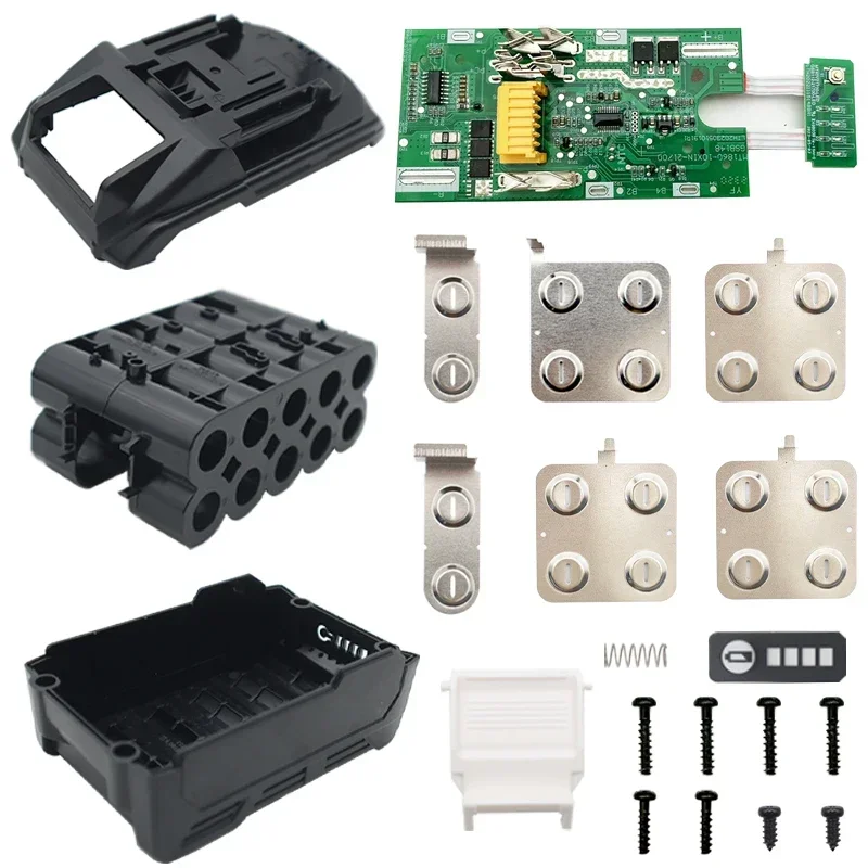 Imagem -02 - Pcb Carregamento Circuito Shell Box para Makita Bateria de Lítio Caixa de Plástico Bl1830 Bl1860 Bl1860 10x21700