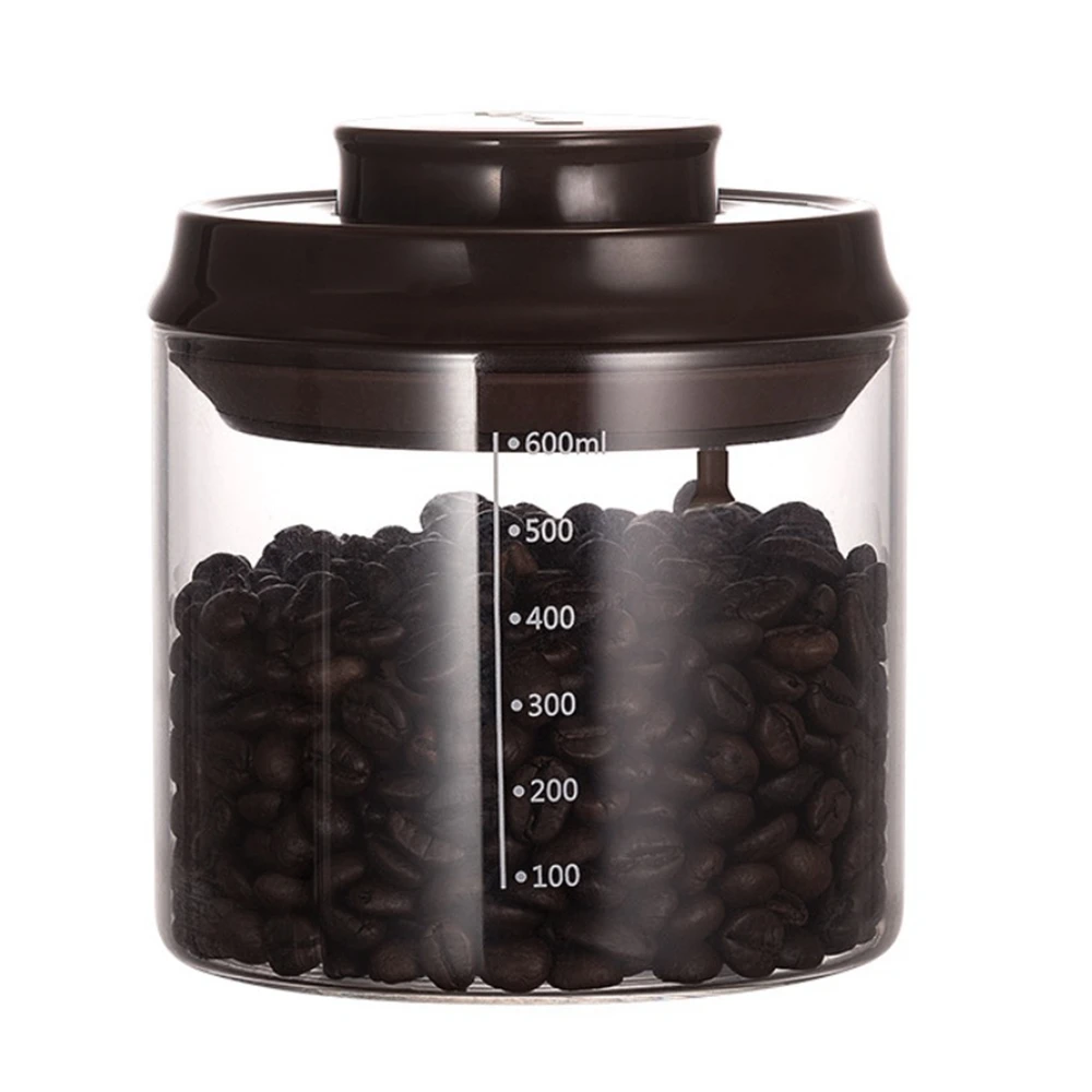 Coffee Canister Airtight Storage Coffee Beans Container Glass Jar with Release Valve Food Container for Beans Sugar Flour Cookie