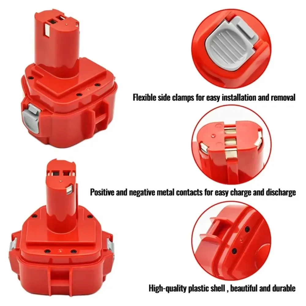 Ni-Mh Battery for Makita, Power Tool Batteries, 1200, 1220, 1201, 1222, 1233SA, B1235, 192681-5, PA12, 4800mAh