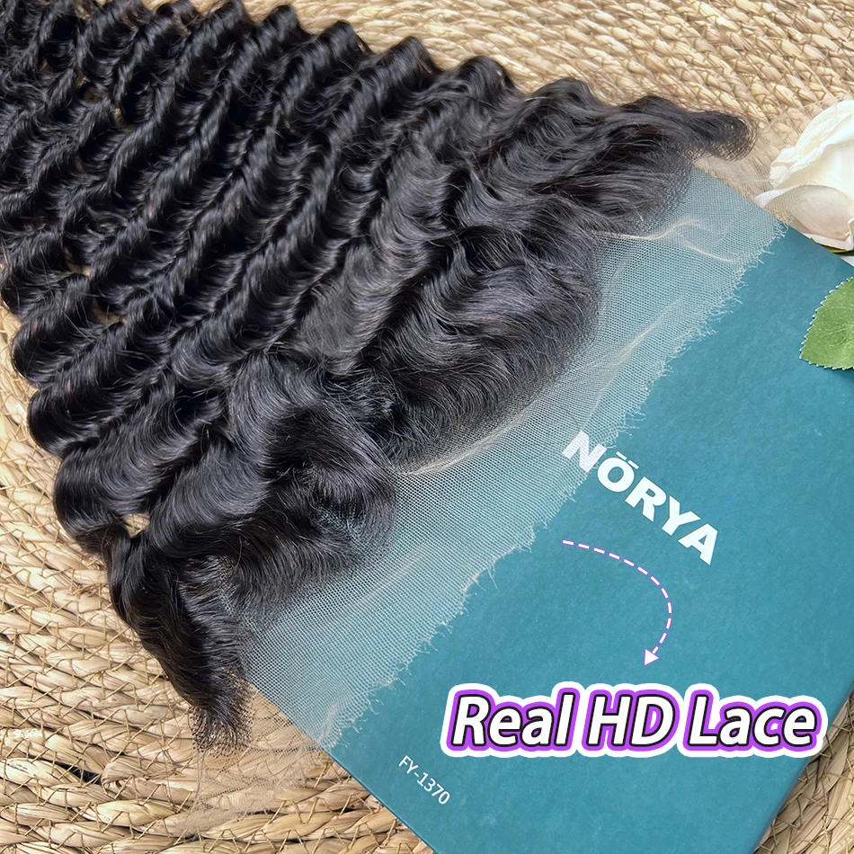 13x4 HD الدانتيل الشفاف أمامي موجة عميقة الشعر البشري اللون الطبيعي قبل قطعها ابيض عقدة غير مرئية الدانتيل شعر بشري لعذراء