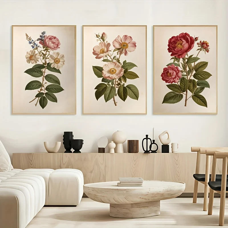 (No frame)2D Flat, 2D Flat, A Set of Three Decorative Paintings, Unframed Canvas Art, Perfect Gifts for Halloween And Christm