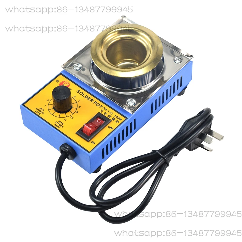 

150W Lead-Free Small Tin Melting Furnace Stepless Temperature Control Circular Soldering Furnace for Wire Tinning