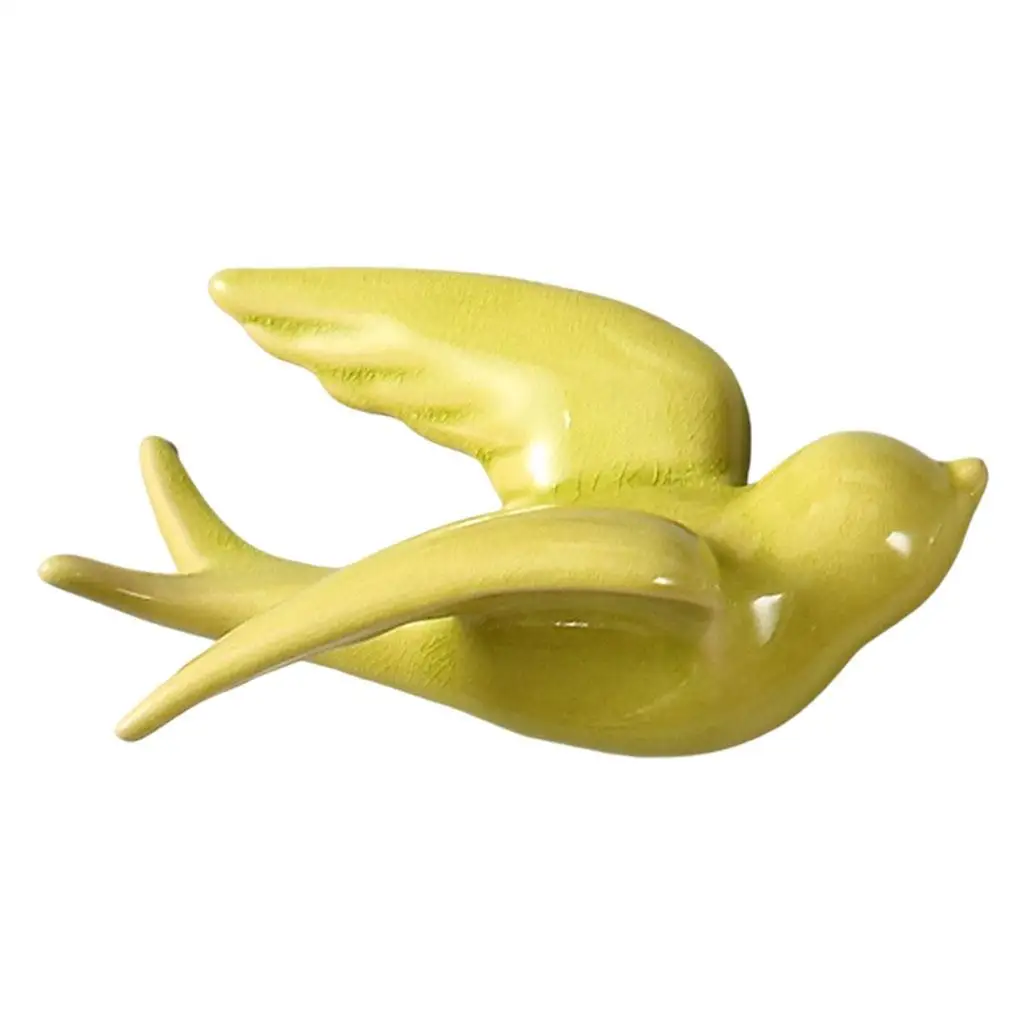 Wall Sculpture Bird Design Ceramic Wall Decor Inspirational Room Art for Bathroom or Kids Bedroom