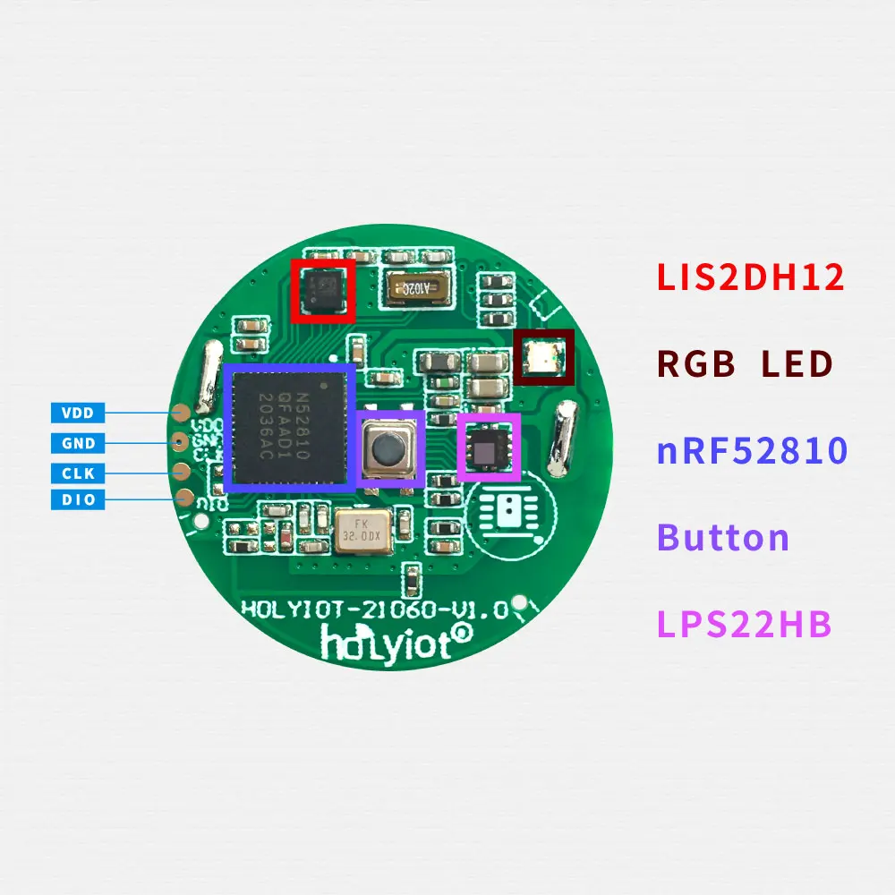 

NRF52810 ble5.0 Bluetooth Wireless Module Low Power Consumption Accelerometer Barometer Sensor Indoor Positioning