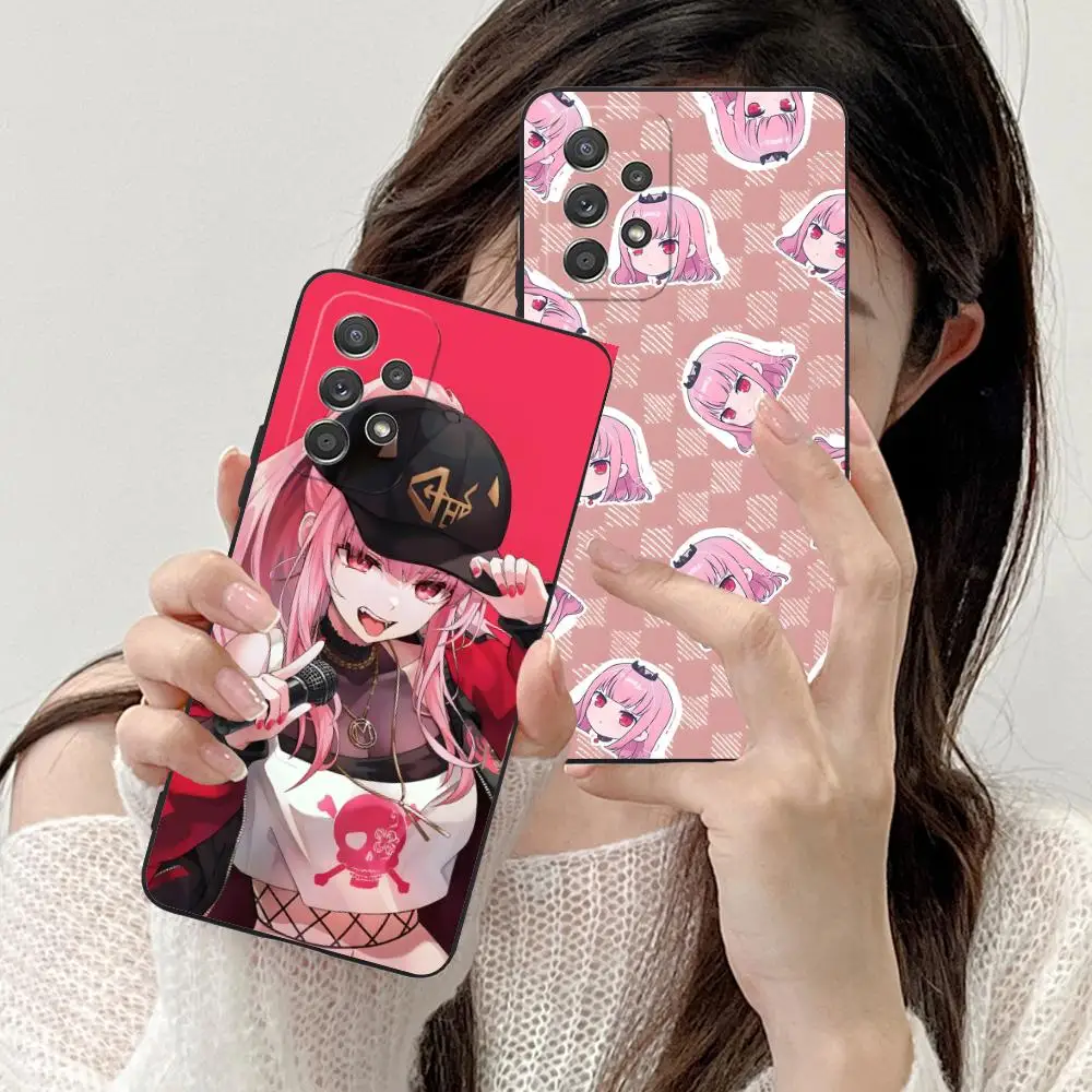 Anime Mori Calliope Mobile Phone Case for Samsung Galaxy A56 55 54 53 52 51 36 35 34 23 16 15 5G Colorful Cover Pretty Luxury