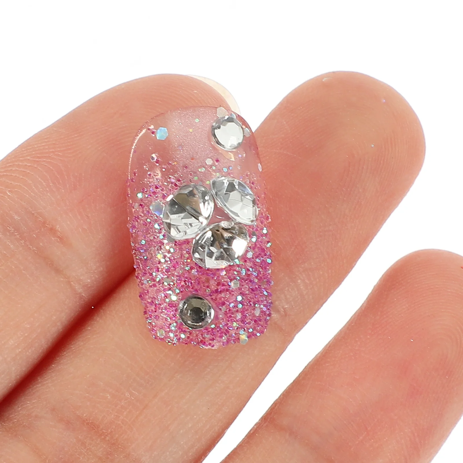 24 قطعة من الأظافر الصناعية اللامعة باللون الأرجواني والأظافر الاصطناعية الطبيعية ذات الغطاء الكامل للنساء وحفلات الزفاف والحفلات الراقصة والأظافر المزيفة