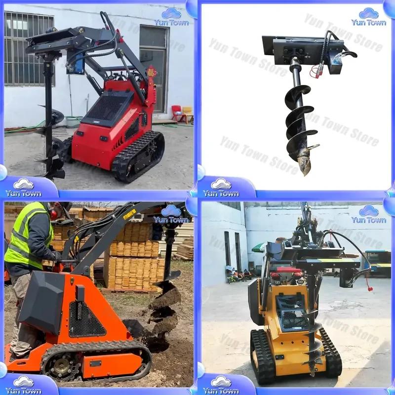 Auger Attachments for Mini Skid Steer Track Loader Wheel Loader Excavator Backhoe Tractor Farm Construction Landscaping