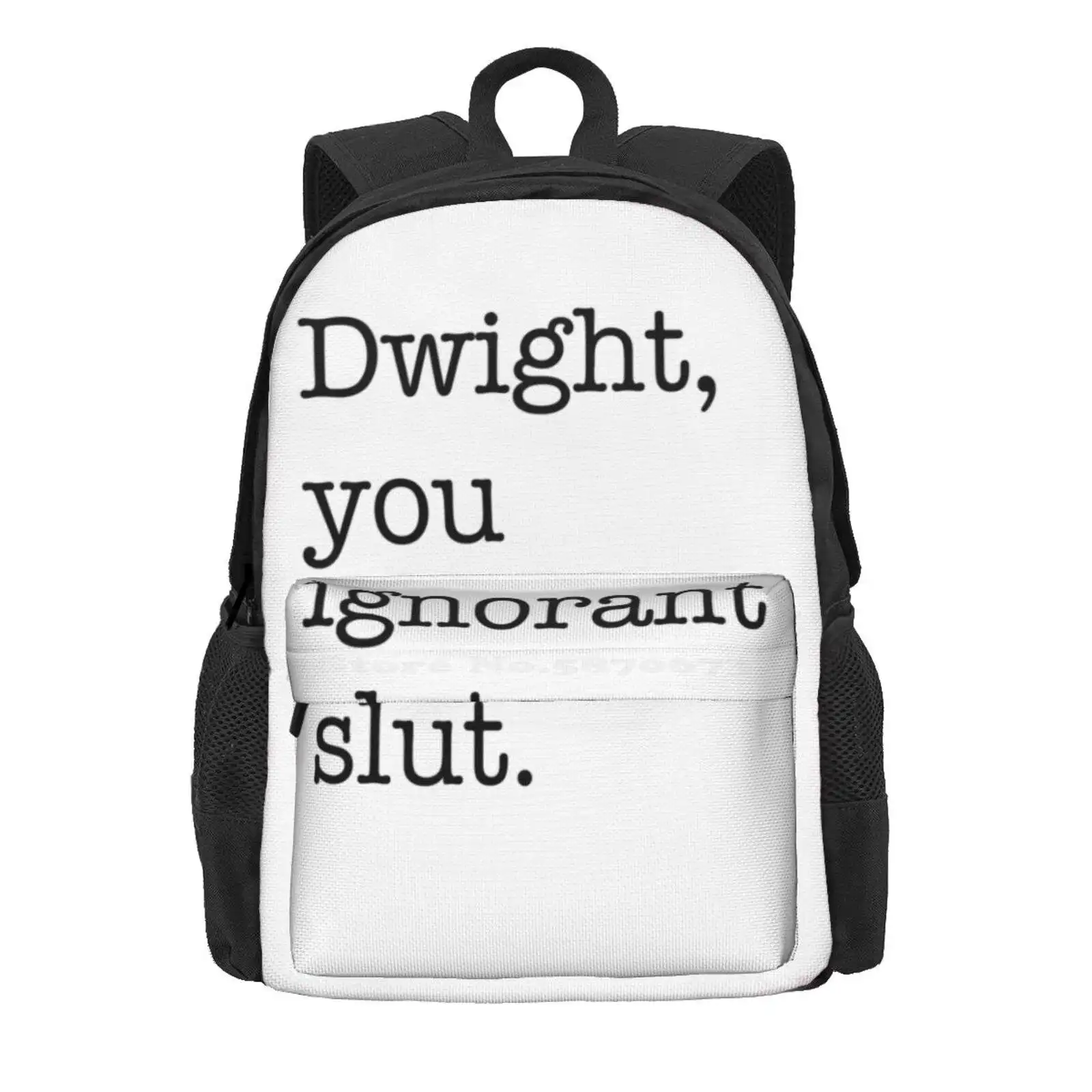 Dwight The Office Quote Hot Sale Schoolbag Backpack Fashion Bags The Office Quote Dwight Schrute Jim Pam Funny Michael