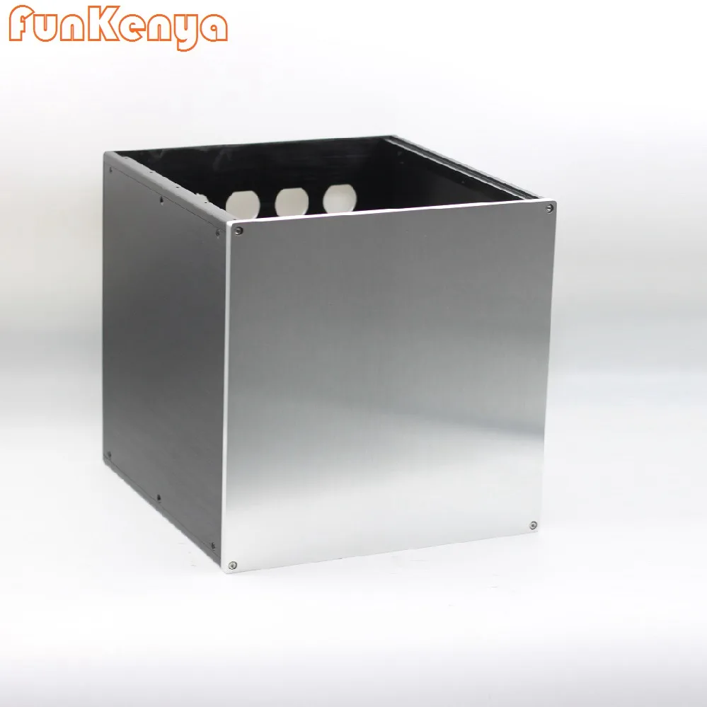 W300 H300 D311 Anodized Aluminum Power Isolation Transformer Case 6 US Plug Shell VU Meter DIY Amplifier Cabinet Socket Filter