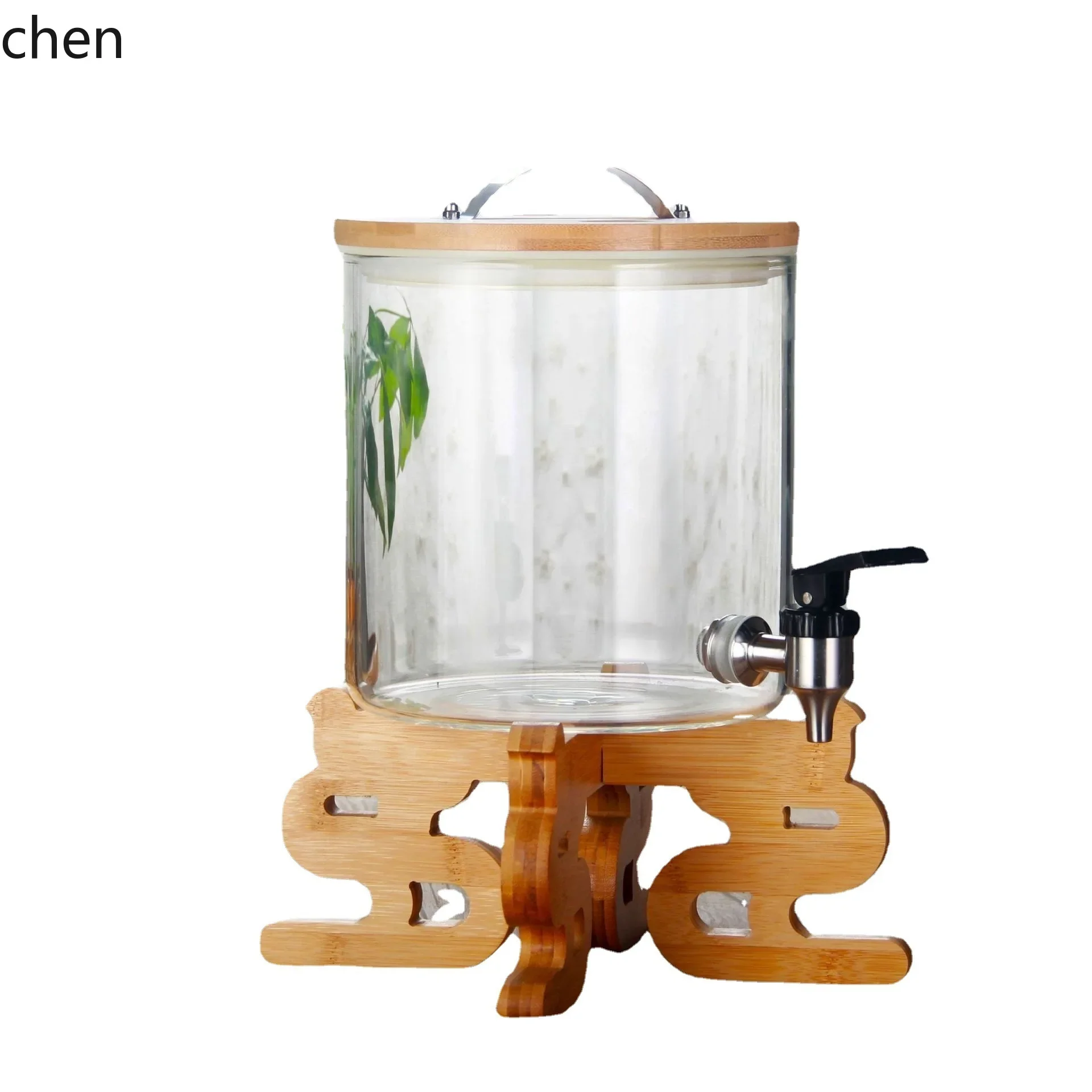 

A8 beverage juice bucket with spigot, commercial transparent glass base, infused wine bucket, enzyme bucket, wine bottle