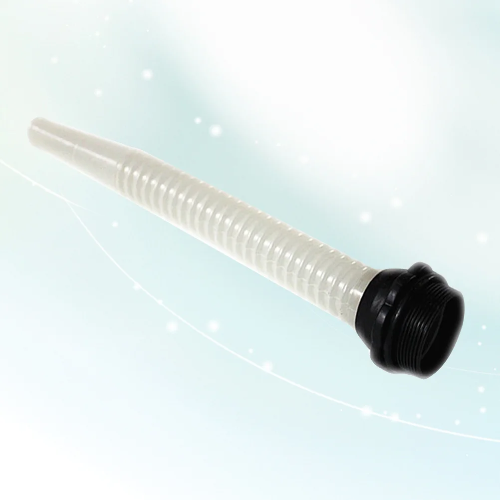 

2pcs Oil Tube Extended Plastic Pipe Gas Can Spout Replacement Universal With Filter For External Fuel Tank Cap Black