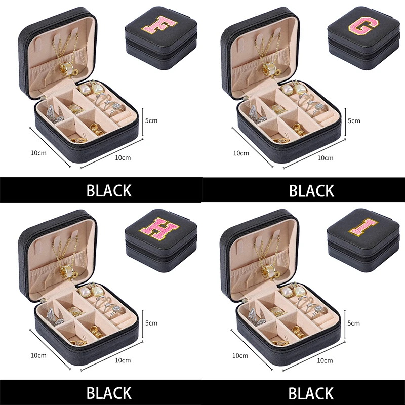 

Mini Jewelry Storage Box Portable Family Travel Earrings Women's Ring Storage Box PU Leather Display Box