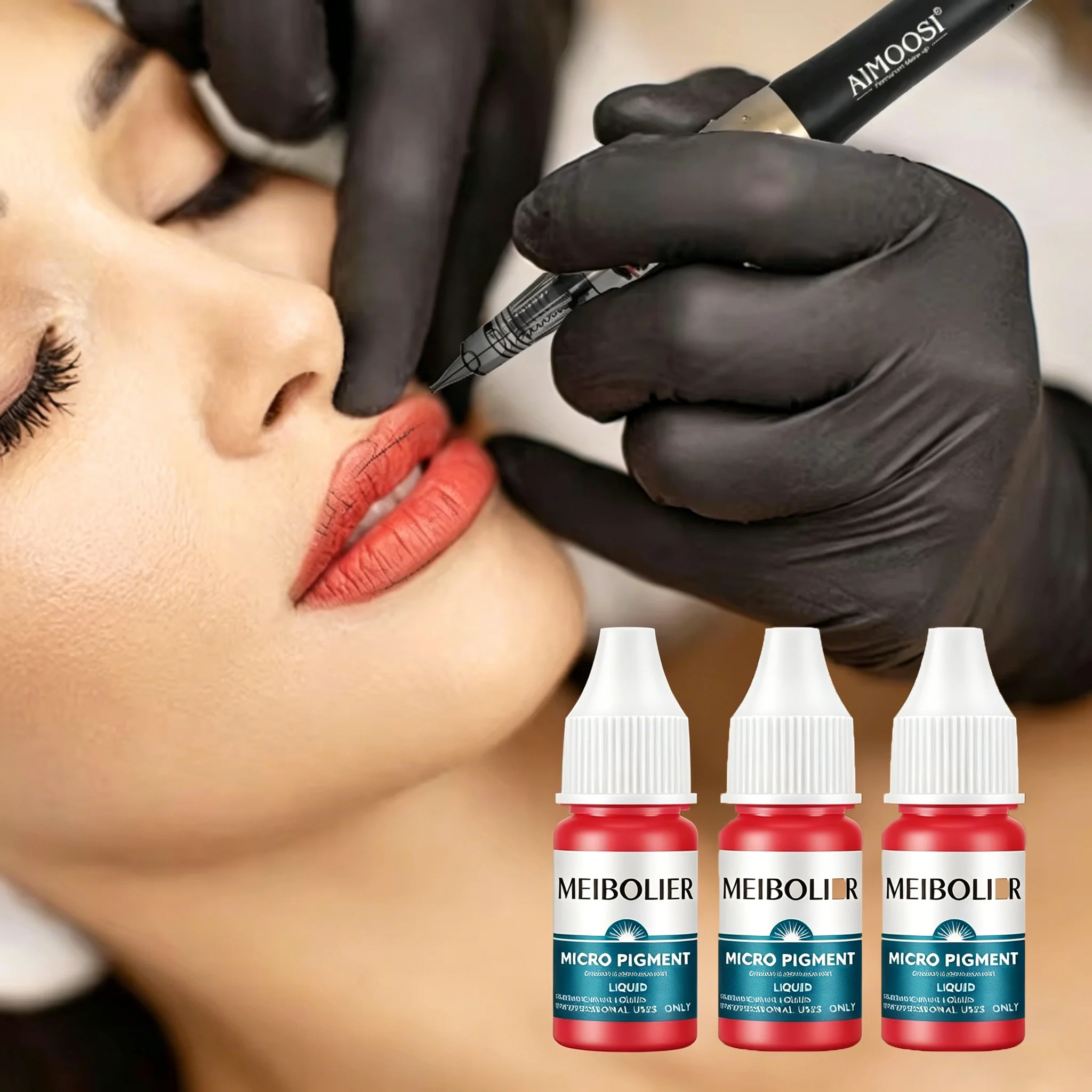 18ML Lip Tattoo Ink for Semi Permanent Makeup Nano Eyebrows Microblading Pigment 3ML Beauty Health Tattoo Supplies