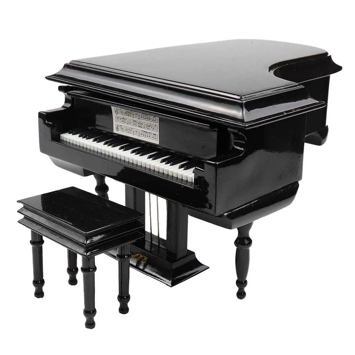 LOOK Mini Piano Miniature Grand Piano Model Assembly Replica Instrument Collection Decorative Ornaments Display Without Sound