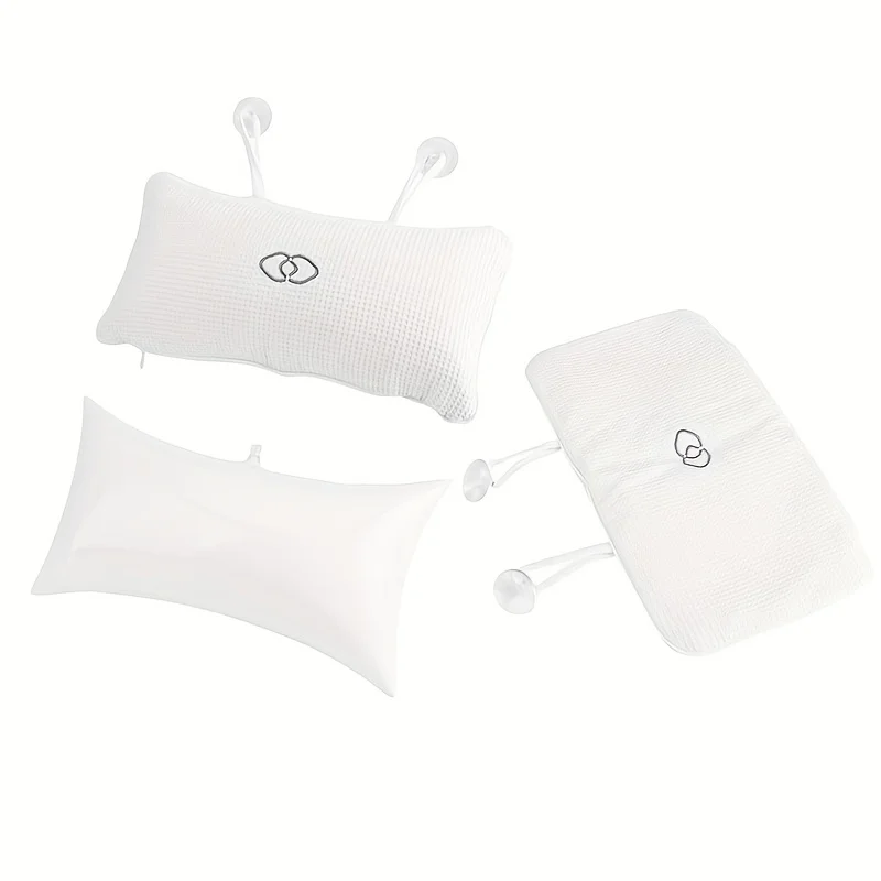 New 3D Mesh Spa Bathtub Headrest Pillow With Suction Cups Non-Slip Cushion Bath Tub For Neck Back Household Bathroom