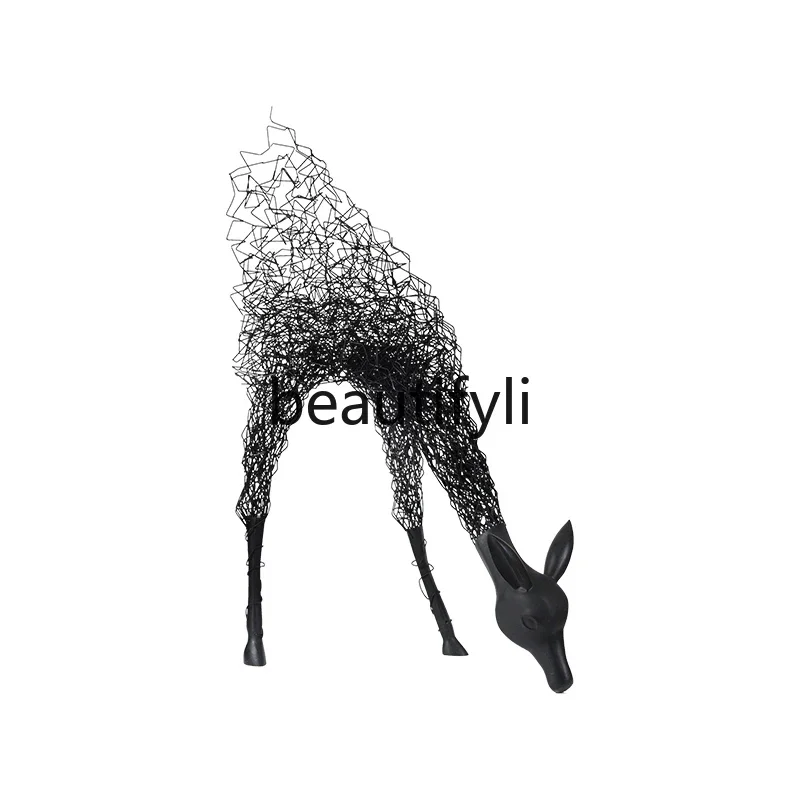 Modern Sculpture Art Large Hotel Villa Commercial Sales Office Floor Animal Ornament