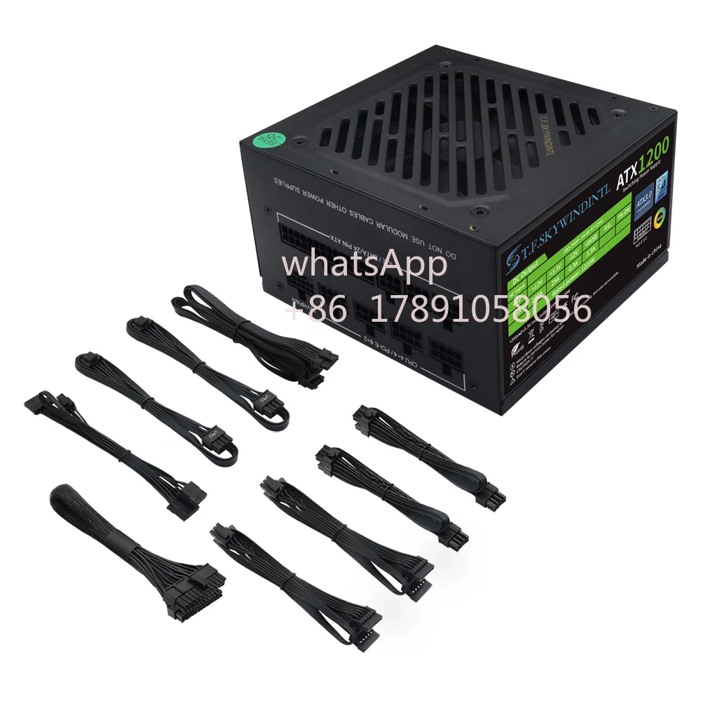 PCIE 5.0 1200W PC Power Supply Full Modular PSU For Power Source 1200W WATT Power Supply ATX PC PSU GPU Gaming Graphics