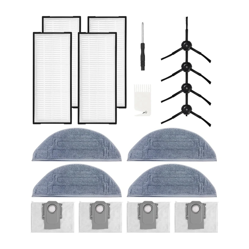 Боковая щетка, фильтр, швабра, мешок для пыли, замена щетки для чистки отвертки для Roborock S8/S8+/S8 Pro/G20/S8 Pro Ultra