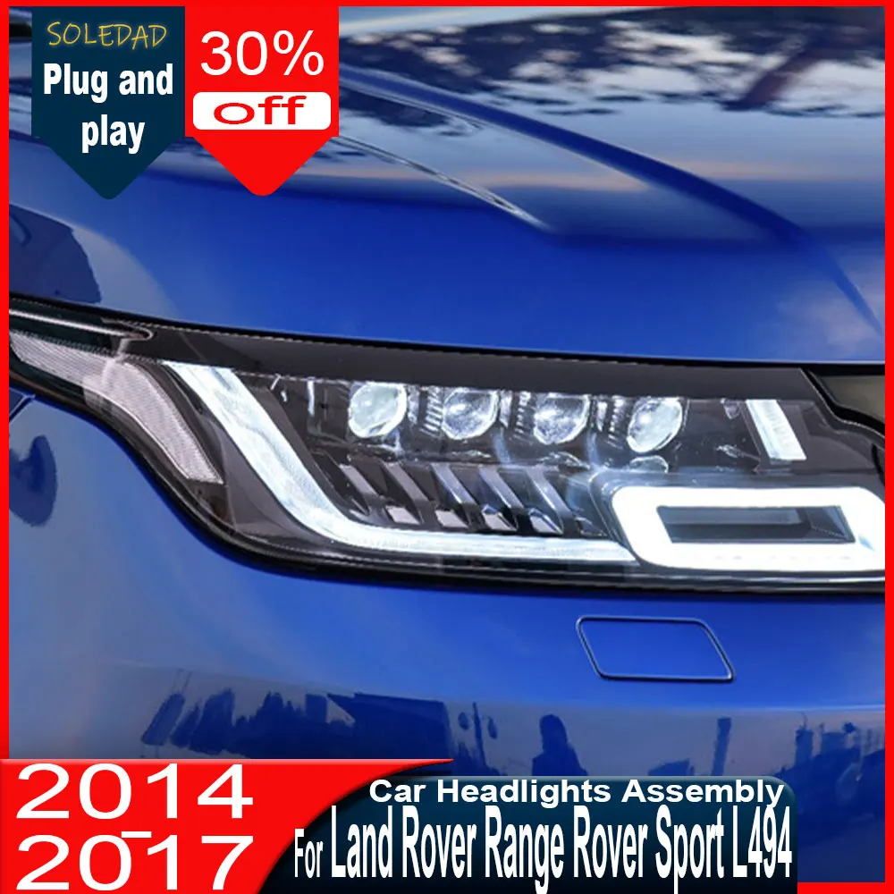 Car LED Headlights For Land Rover Range Rover Sport L494 2014 2015 2016 2017 Headlamp Front DRL Turn Signal Lights Assembly
