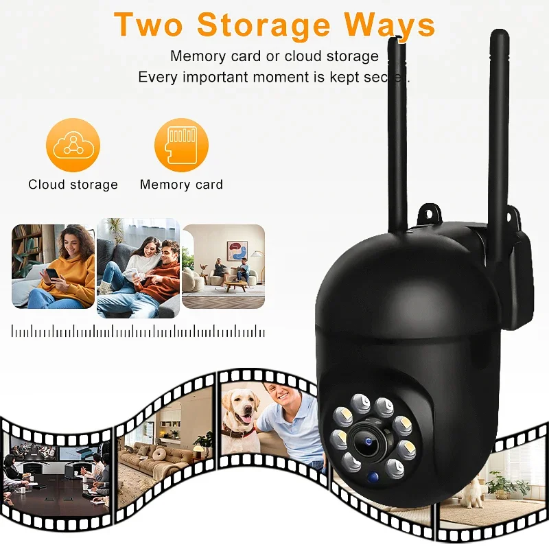 8MP 4K IP في الهواء الطلق واي فاي كاميرا مراقبة الأمن CCTV كاميرا متحركة HD اتجاهين صوت لاسلكي 1080P AI تتبع Onvif iCsee