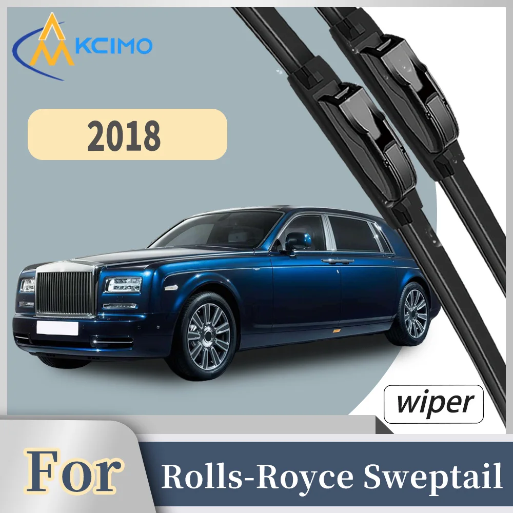 

Premium Rubber Front Windscreen Wiper Blades For Rolls-Royce Sweptail 2018 Quiet Smooth Wiping Waterproof Windshield Kit 2Pcs