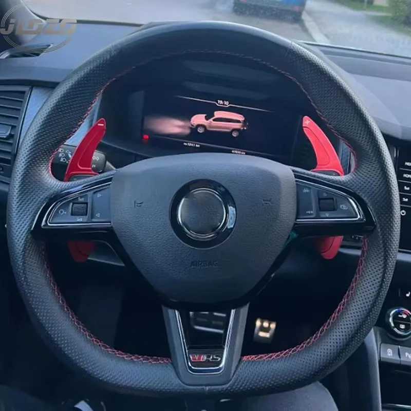 Car Steering Wheel Shift Paddle Extend Shifters Sticker DSG Gear for Skoda Octavia A7 MK3 5E RS VRS Superb B8 Scala Karoq